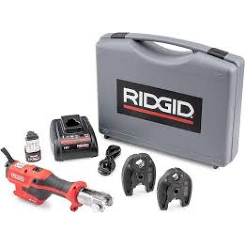 Phoenix Location Appears NEW RIDGID RP 115 Mini Press Tool Kit for 1/2 in. - 3/4 in. Copper & Stainless Fittings with 12V Li-Ion Battery (Includes 6 Items) Model 72553