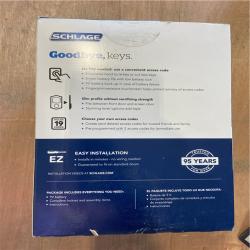 NEW! - Schlage Century Matte Black Touch Keyless Touchscreen Door Lock with Latitude Handle