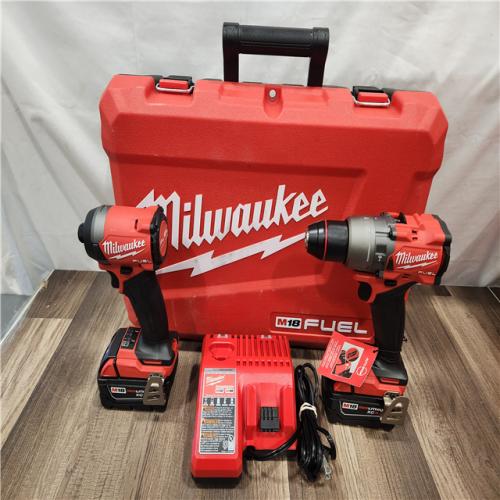 AS-IS- MILWAUKEE FUEL 18V Lithium-Ion Brushless Cordless Hammer Drill and Impact Driver Combo Kit
