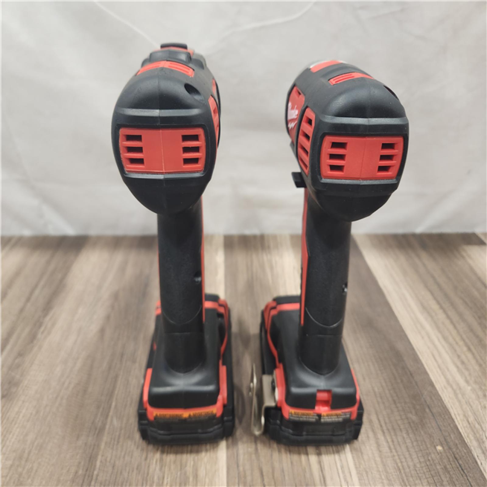 AS-IS- Milwaukee 18V Cordless Brushed 2-Tool Drill/Driver and Impact Driver Kit