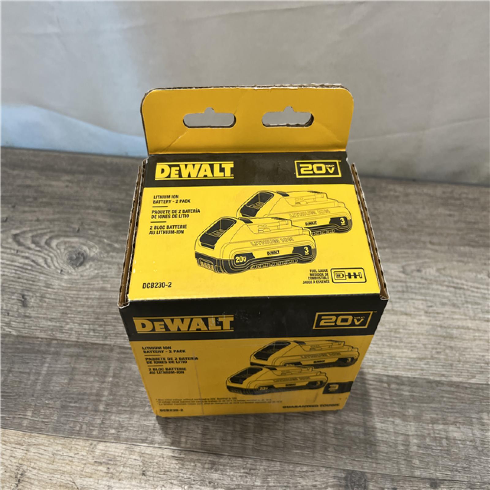 NEW - DEWALT 20V MAX Compact Lithium-Ion 3.0Ah Battery Pack (2 Pack)