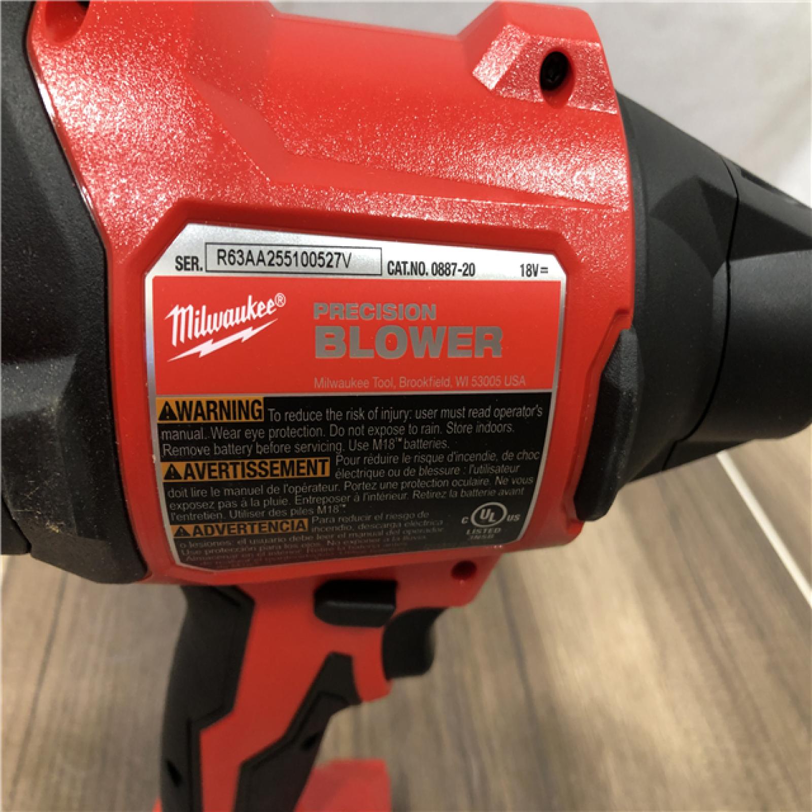 AS-IS Milwaukee 18V Lithium-Ion 570 MPH Brushless Cordless Precision Blower with Variable Speed Trigger and Trigger Lock
