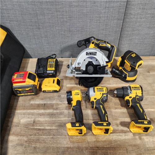 HOUSTON LOCATION - AS-IS DEWALT 20-Volt MAX Lithium-Ion Cordless 5-Tool Combo Kit with 2.0 Ah Battery, 9.0 Ah Battery and Charger