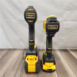 AS-IS- DEWALT 20V MAX Cordless Brushless Hammer Drill/Driver 2 Tool Combo Kit with FLEXVOLT ADVANTAGE