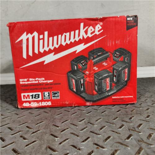 Houston location - AS-IS Milwaukee 48-59-1806 M18 Six Pack Sequential Charger