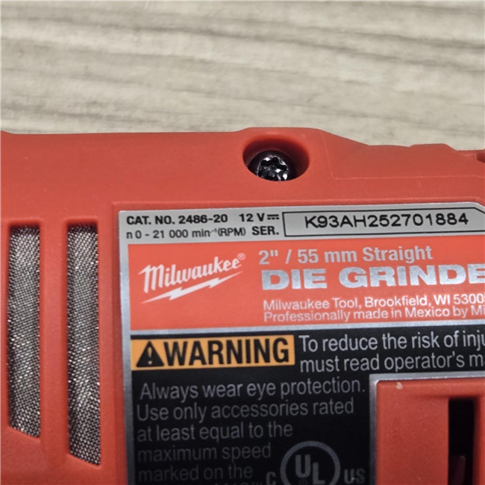 AS-IS Milwaukee M12 FUEL Cordless Straight Die Grinder (Tool-Only)