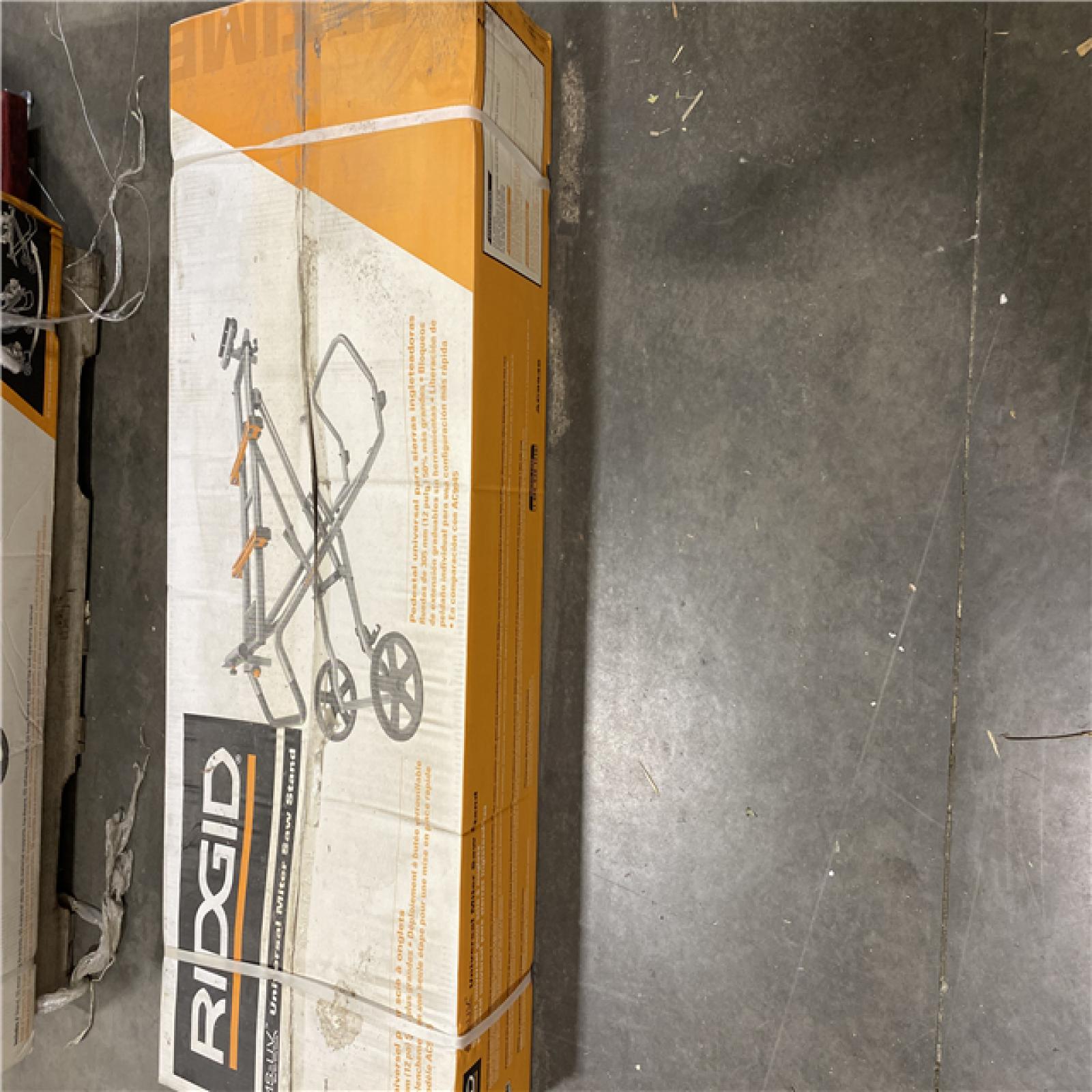 NEW- RIDGID Foldable Mobile Miter Saw Stand with Mounting Braces