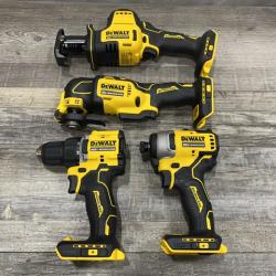 AS-IS DEWALT ATOMIC 20-Volt Lithium-Ion Cordless Brushless (4-Tool) Combo Kit