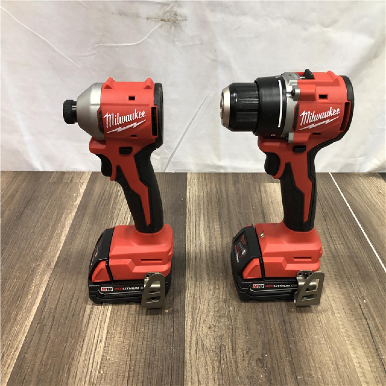 AS-IS Milwaukee 18V Lithium-Ion Brushless Cordless Compact Drill/Impact Combo Kit