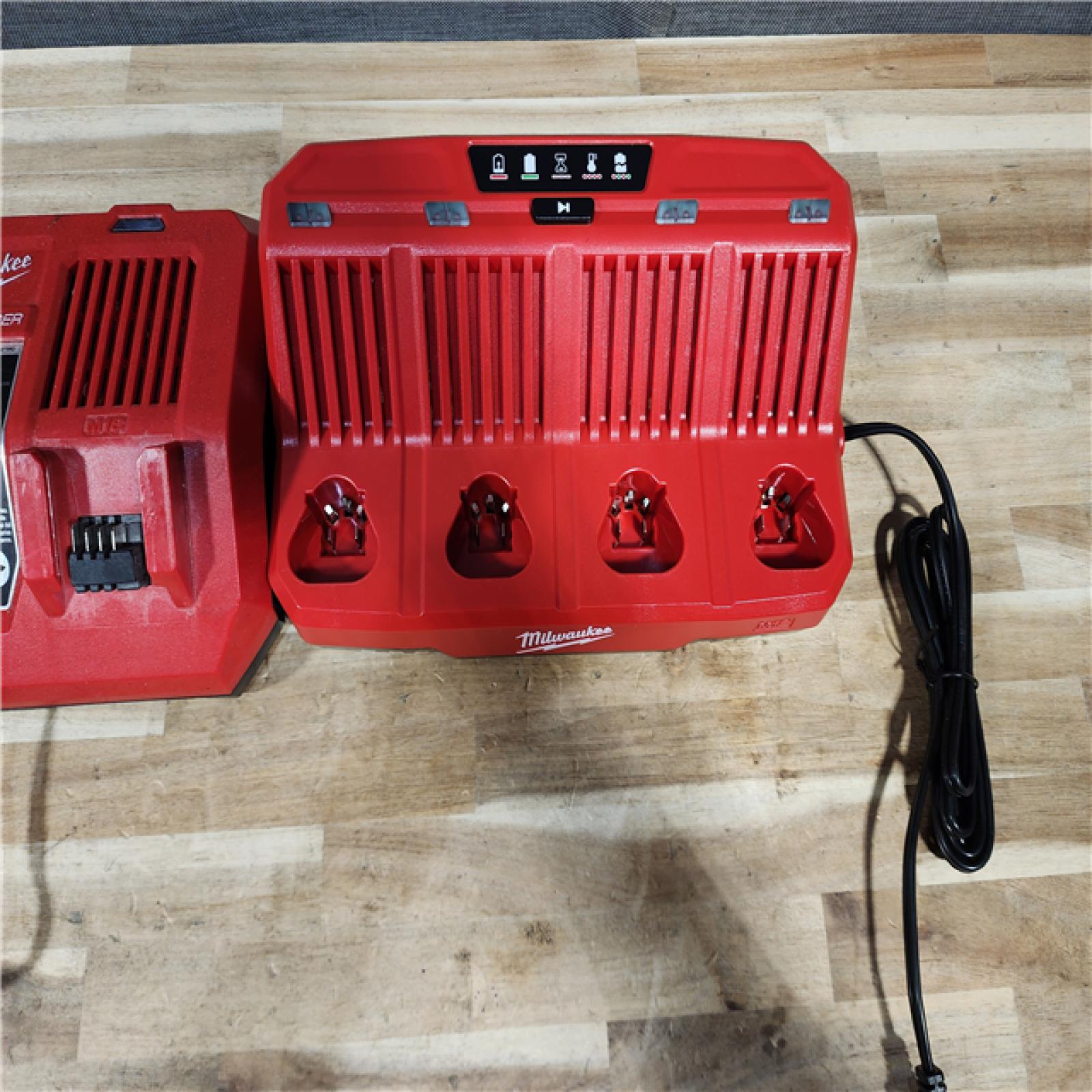 HOUSTON LOCATION - AS-IS MILWAUKEE BATTERY CHARGER PACK QTY - 3