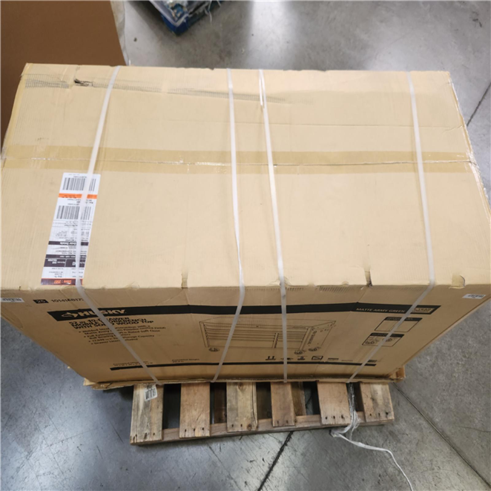 Phoenix NEW Husky Standard-Duty 52 in. W 10-Drawer Matte Army Green Mobile Workbench Cabinet with Solid Wood Top (SEALED)