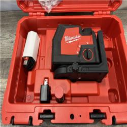 AS-IS Milwaukee 100 ft. REDLITHIUM Lithium-Ion USB Green Rechargeable Cross Line Laser Level with Charger