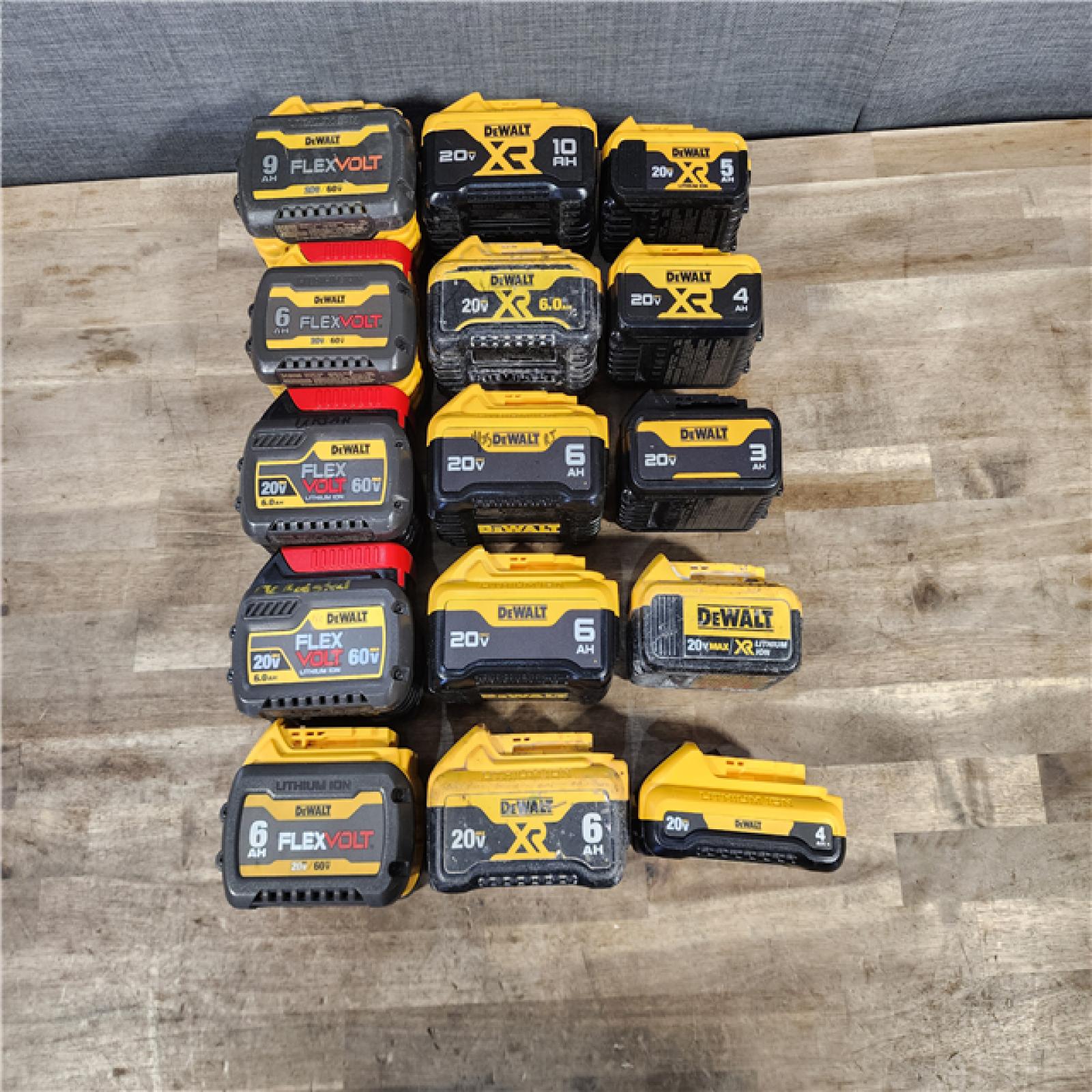 HOUSTON LOCATION - AS-IS DEWALT BATTERY PACK QTY - 15