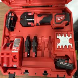California AS-IS Milwaukee M18 Short Throw Press Tool Kit with Pex Crimp Jaws, Includes (2) Batteries, Charger & Hard Case