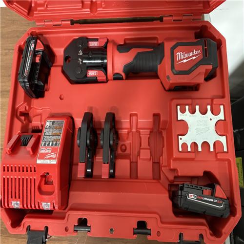 California AS-IS Milwaukee M18 Short Throw Press Tool Kit with Pex Crimp Jaws, Includes (2) Batteries, Charger & Hard Case