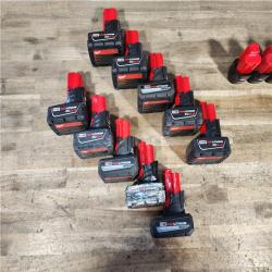 HOUSTON LOCATION - AS-IS MILWAUKEE BATTERY PACK QTY - 15