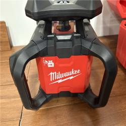California AS-IS Milwaukee M18 Red Exterior Dual Slope Rotary Laser Level Kit, includes (1) Batteries, Charger & Hard Caser
