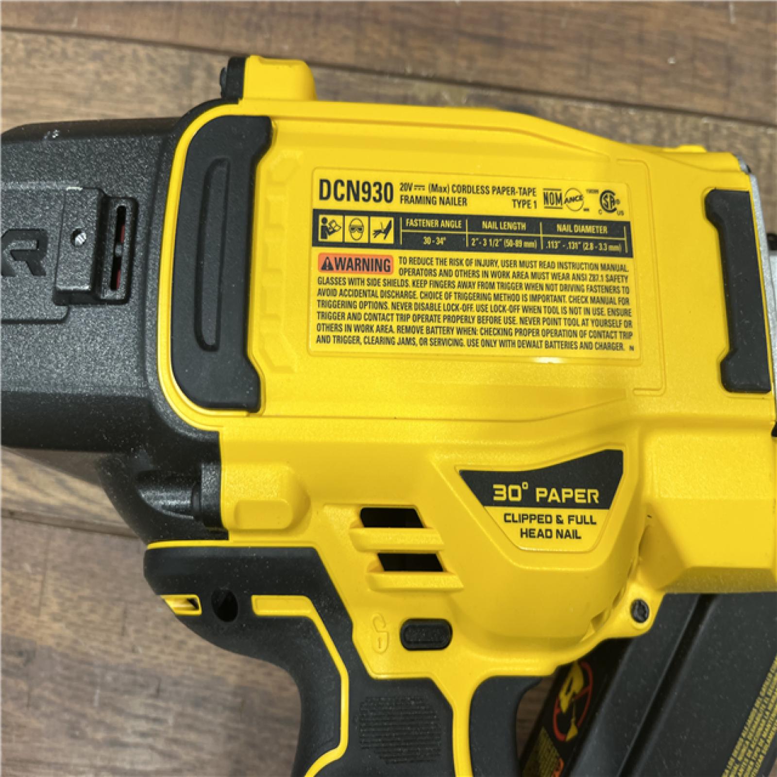 AS-IS DEWAS-IS20-Volt 30Â° Cordless Framing Nailer (Tool-Only)