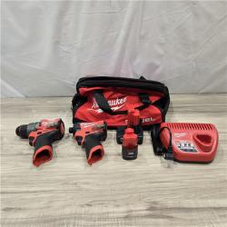 AS-IS Milwaukee 3497-22 12V Hammer Drill and Impact Driver Combo Kit
