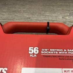 NEW - Milwaukee 3/8 in. Drive SAE/Metric Ratchet and Socket Mechanics Tool Set (56-Piece)