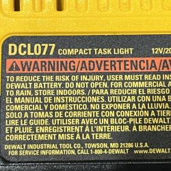 AS-IS DEWALT 20V MAX Compact Cordless Task Lightt (Tool Only)