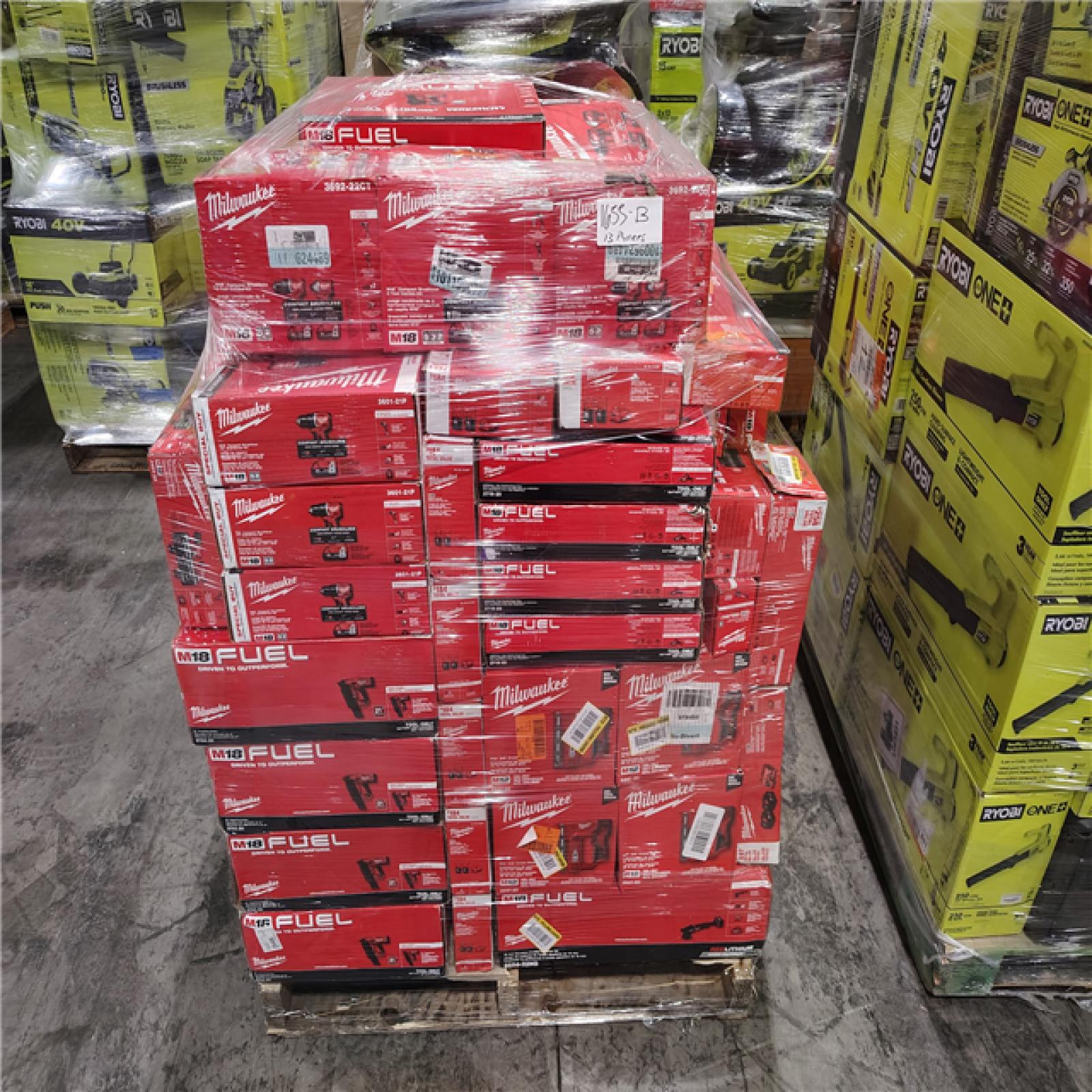 Pittston Location As-Is Power Tools Partial Truckload (13 Pallets) 1655-B