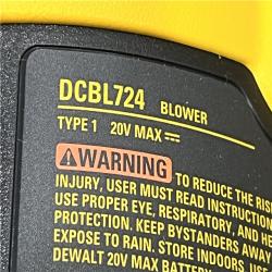 AS-IS DEWALT 20V MAX XR 550 CFM 133 MPH Cordless Battery Powered Blower Kit