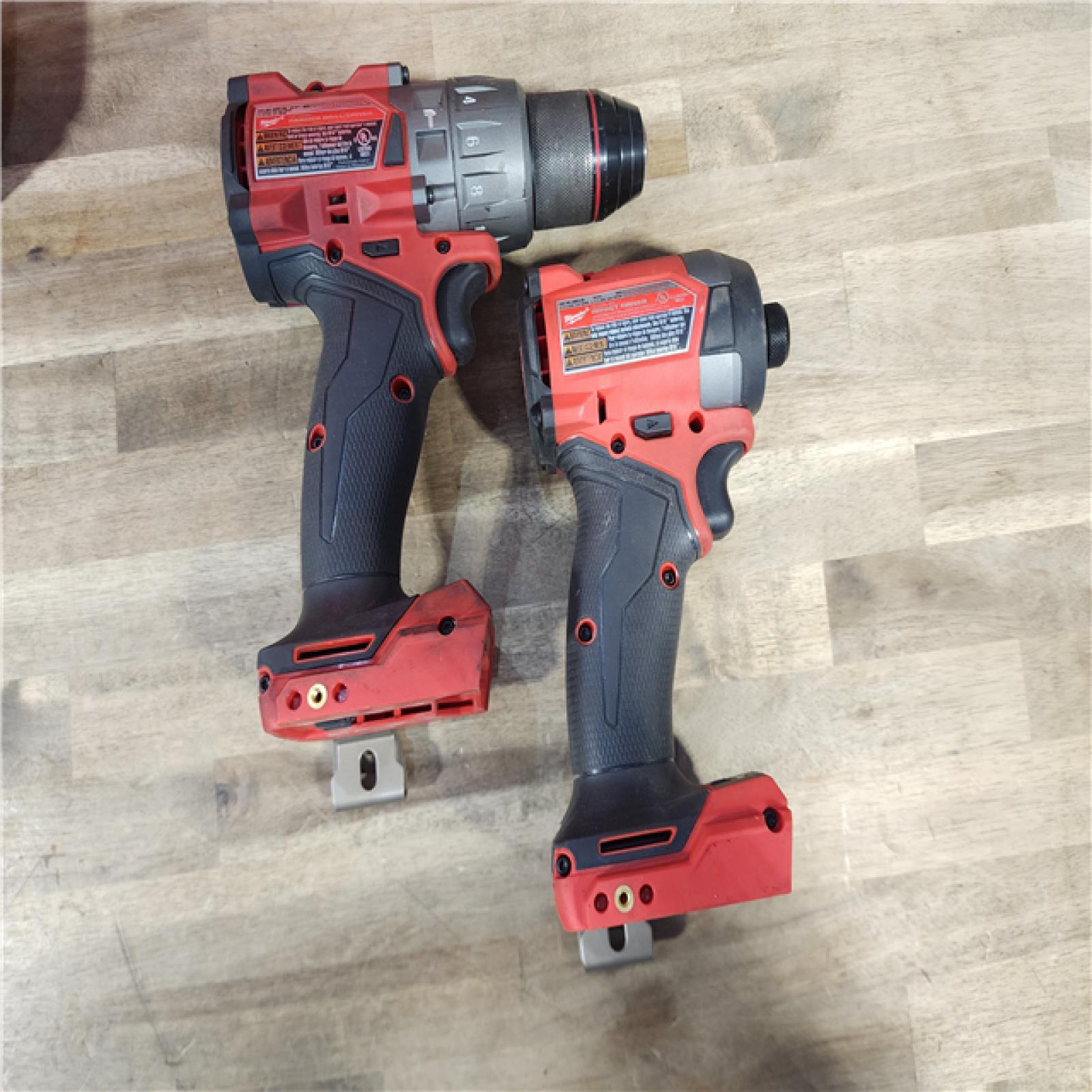 HOUSTON LOCATION - AS-IS MILWAUKEE M18 FUEL 18V Lithium-Ion Brushless Cordless Hammer Drill and Impact Driver Combo Kit (2-Tool) with 2 Batteries