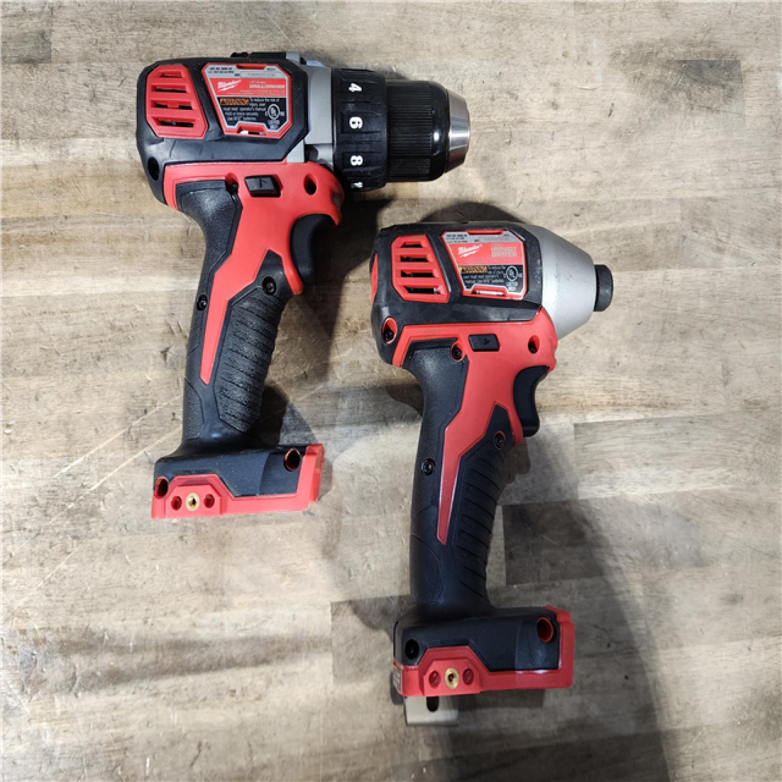 HOUSTON LOCATION - AS-IS Milwaukee 18V Cordless Brushed 2-Tool Drill/Driver and Impact Driver Kit