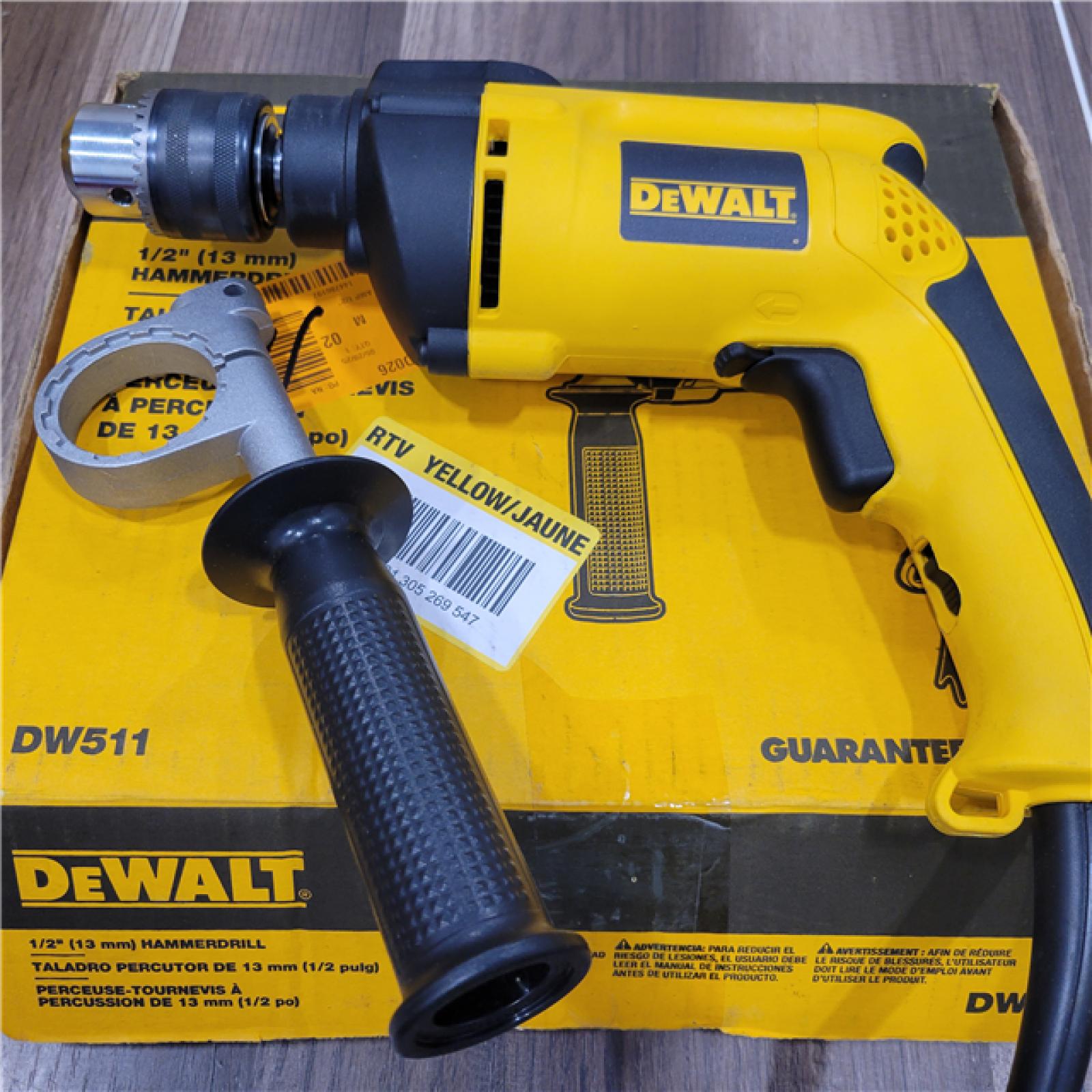 GOOD DEWALT 7.8 Amp Corded 1/2 in. Variable Speed Reversible Hammer Drill