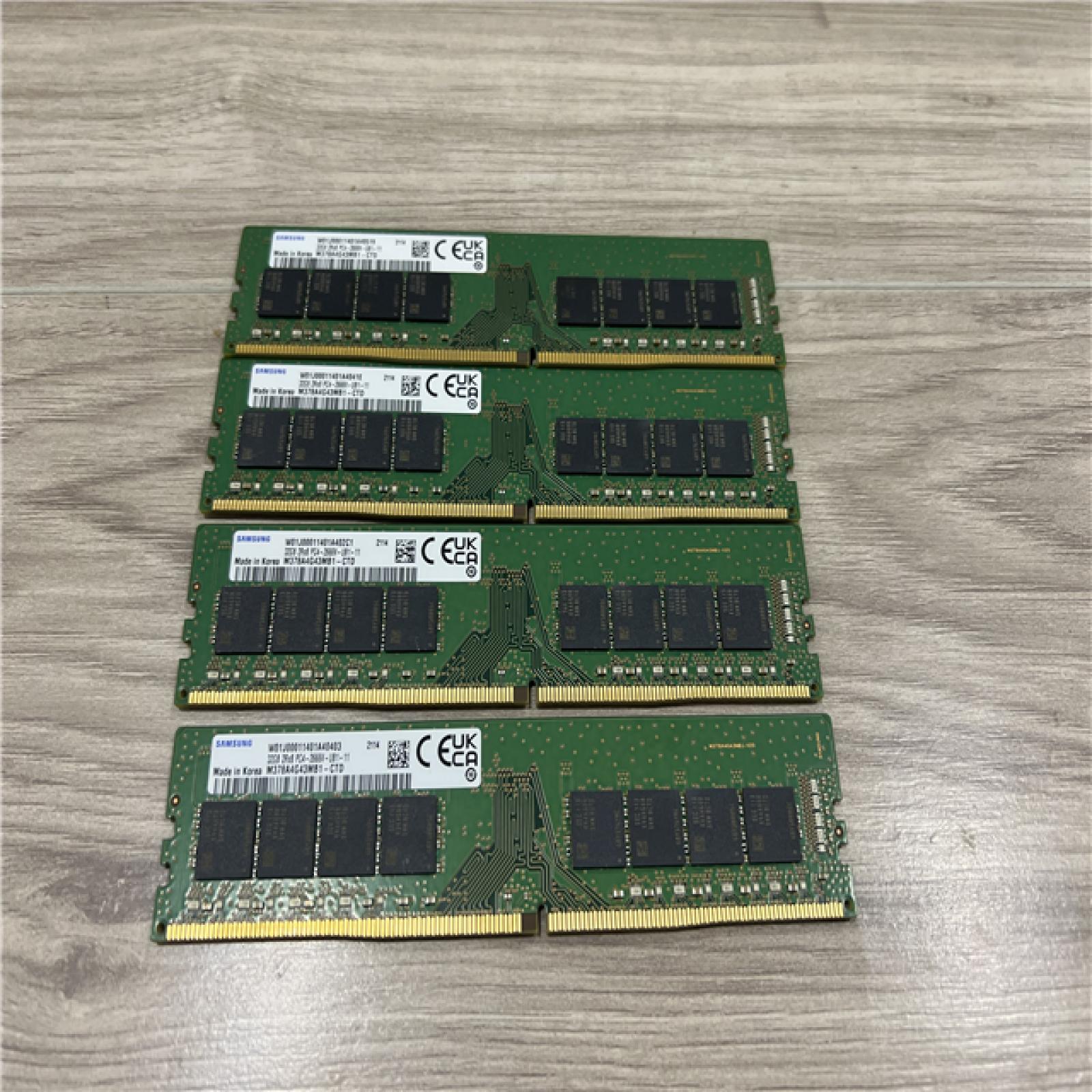 AS-IS Samsung 128GB(4x32GB) 2Rx8 PC4-2666V UDIMM Desktop Memory M378A4G43MB1-CTD