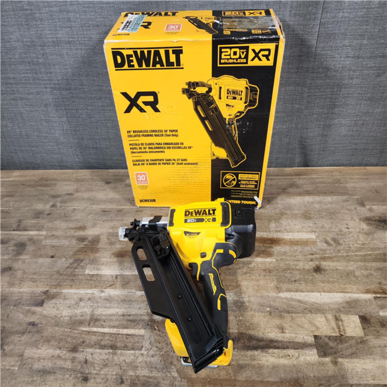 HOUSTON LOCATION - AS-IS DEWALT 20-Volt 30° Cordless Framing Nailer (Tool-Only)