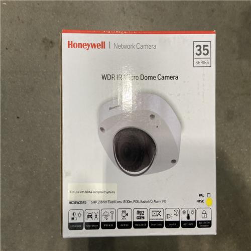 NEW! - Honeywell HC35W25R3 35 Series 5MP IR Fixed Micro WDR IP Dome Camera, 2.8mm Lens, White