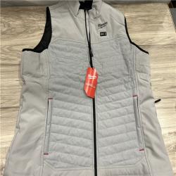 AS-IS Women's 2X-Large M12 12V Lithium-Ion Cordless AXIS Gray Heated Vest Kit with (1) 2.0 Ah Battery and Charger