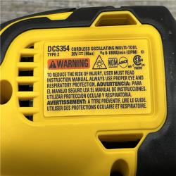 AS-IS DEWALT ATOMIC 20V MAX Cordless Brushless Oscillating Multi Tool Kit