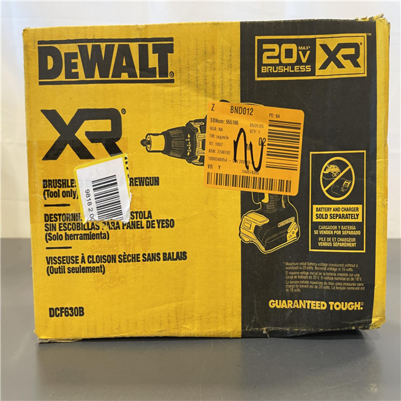 New! - DeWalt 20V MAX XR Brushless Cordless Drywall Screw Gun Tool Only