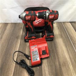 AS-IS Milwaukee  18V Lithium-Ion Cordless Drill Driver/Impact Driver Combo Kit