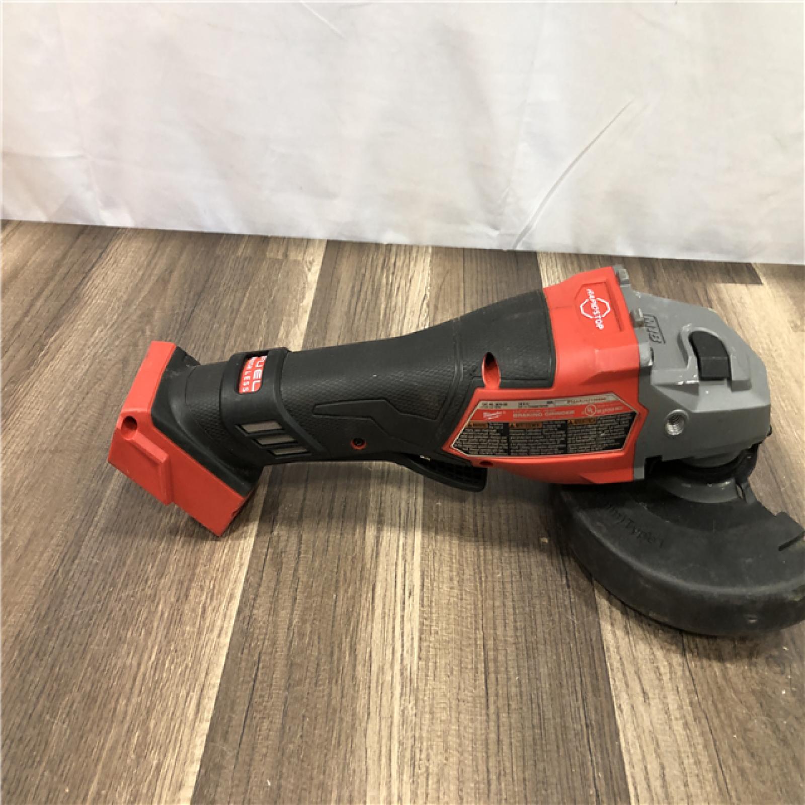 AS-IS Milwaukee FUEL 18-Volt Lithium-Ion Brushless Cordless 4-1/2 in./6 in. Braking Grinder with Paddle Switch (Tool-Only)
