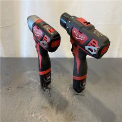 AS-IS - Milwaukee M12 12V Lithium-Ion Cordless Drill Driver/Impact Driver Combo Kit