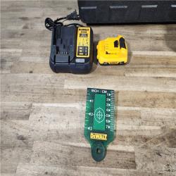 HOUSTON LOCATION - AS-IS DEWALT 12V MAX Lithium-Ion 100 ft. Green Self-Leveling 3-Beam 360 Degree Laser Level with 2.0Ah Battery  Charger and Case