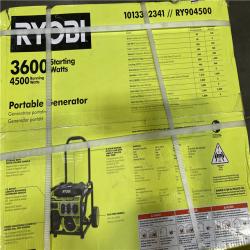 Dallas Location - NEW-  RYOBI 4500-Watt Gasoline Powered Portable Generator