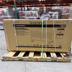 DALLAS LOCATION- AS-IS Husky Tool Storage 46 in. W x 18 in. D 9-Drawer Mobile Workbench Cabinet in Gloss Black