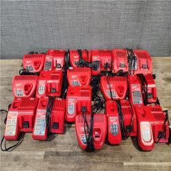 HOUSTON LOCATION - AS-IS MILWAUKEE BATTERY CHARGER PACK QTY - 16