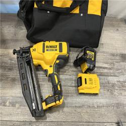 AS-IS DEWALT 20V MAX XR 16-Gauge Electric Cordless Angled Finishing Nailer Kit