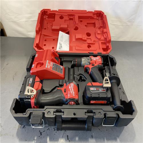 AS-IS - MILWAUKEE M18 FUEL 18V Lithium-Ion Brushless Cordless Hammer Drill and Impact Driver Combo Kit