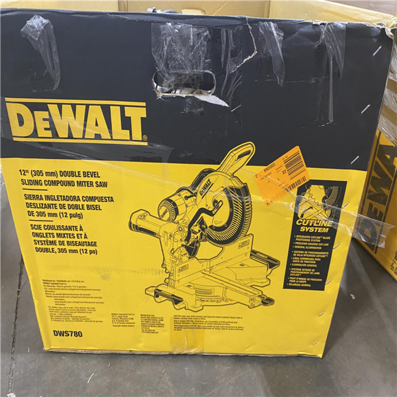As-Is- DEWALT 15 Amp Corded 12 in. Double Bevel Sliding Compound Miter Saw