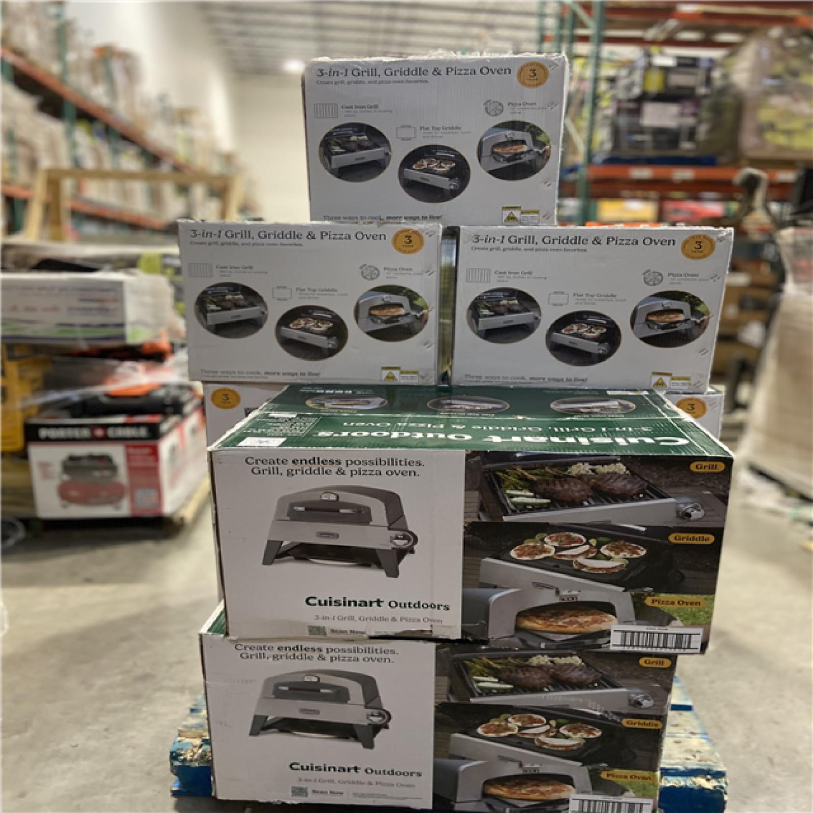 DALLAS LOCATION - CUISINART OUTDOORS 3-In-1 Propane Tank Griddle and Grill Outdoor Pizza Oven (9 UNITS)