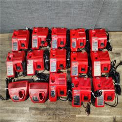 HOUSTON LOCATION - AS-IS MILWAUKEE BATTERY CHARGER PACK QTY - 15