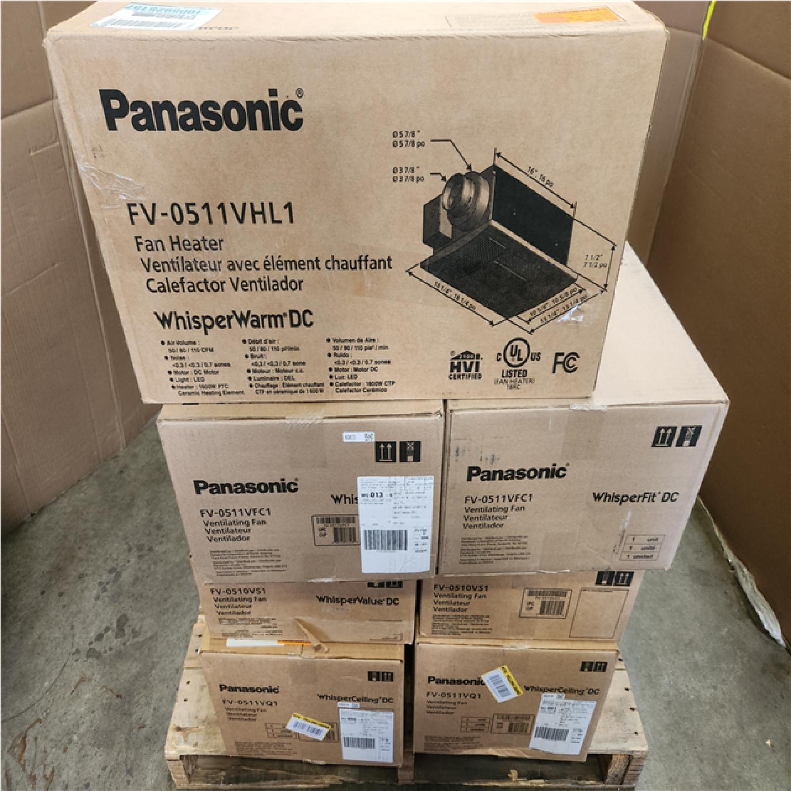 Phoenix NEW Mixed Panasonic Ventilator fans and Heaters Pallet (21-Total)