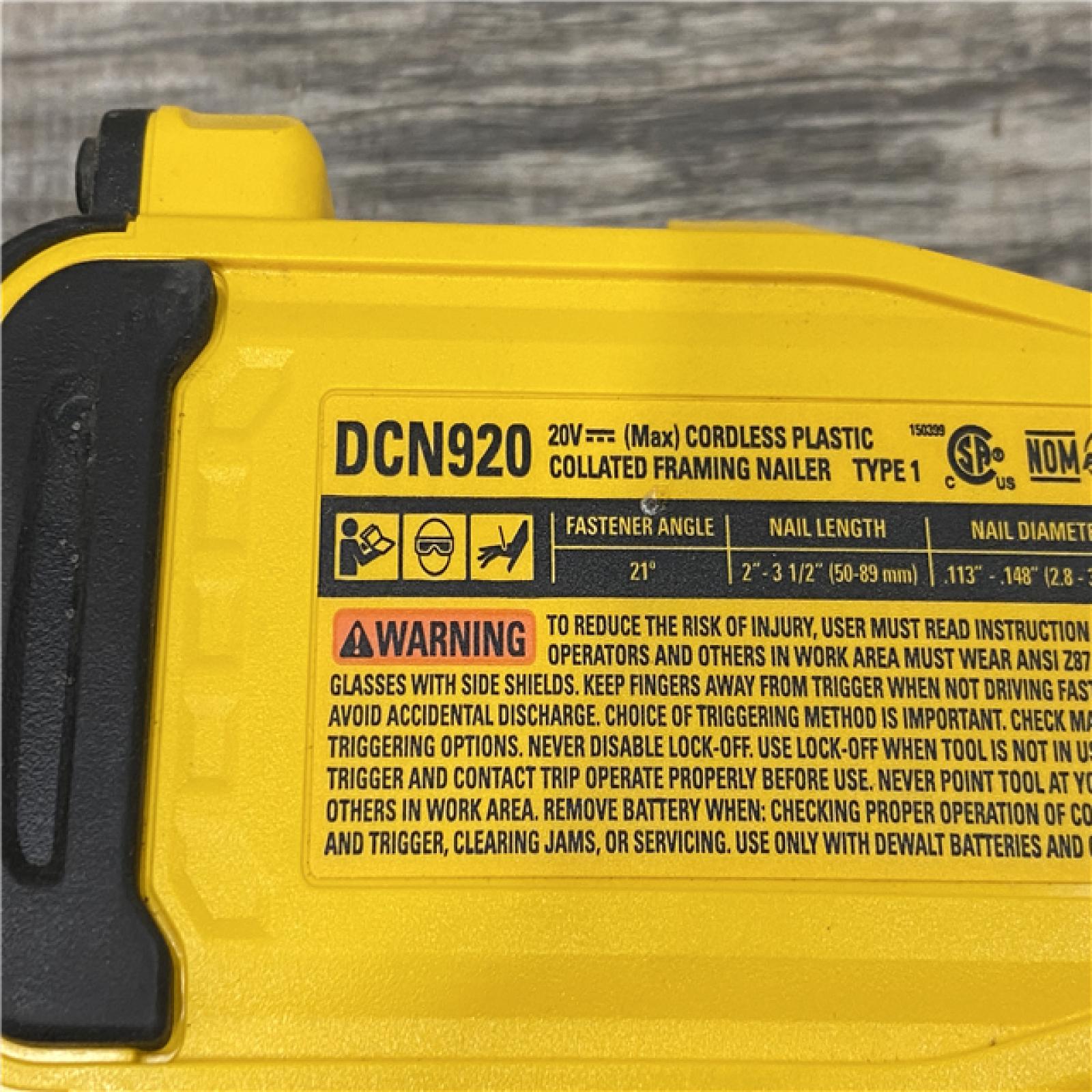 AS-IS DEWALT 20-Volt 21° Cordless Framing Nailer (Tool-Only)